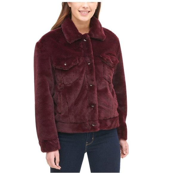 LEVI'S Women's Faux Fur Trucker Jacket - Picture 1 of 10